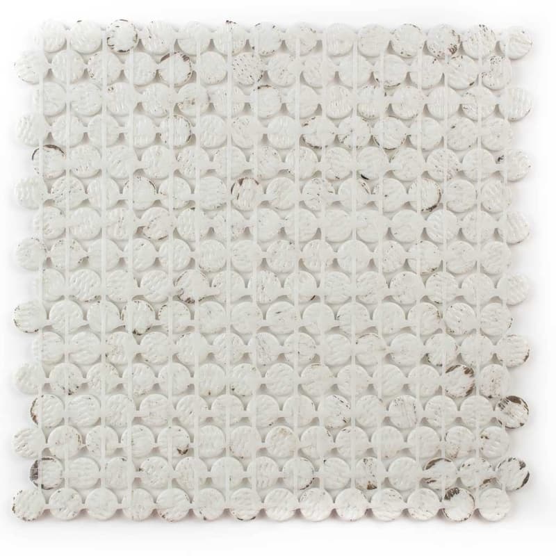 Eterna Penny 12x12 Glass Round Mosaic Tile - Floor, Wall, Backsplash