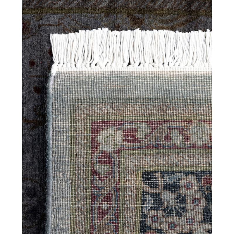 Overdyed One-of-a-Kind Hand-Knotted Area Rug - Gray - 2' 7" x 11' 6"
