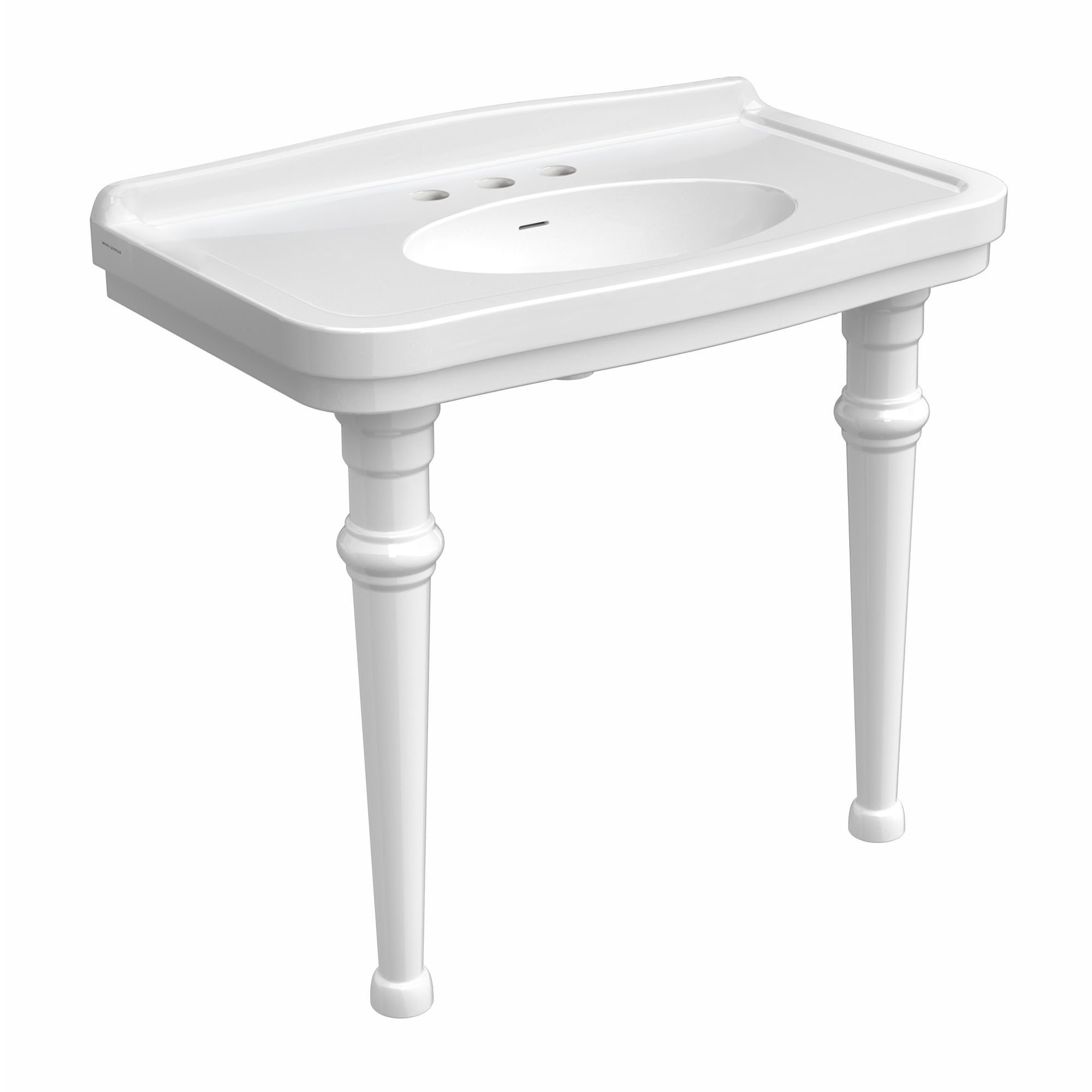 Whitehaus B-LO934-GB001-3H 41-3/8" Rectangular Vitreous China Console