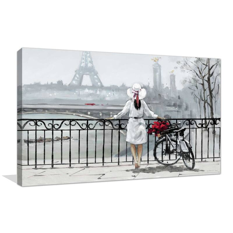 "Lady in Paris (Horizontal)" by E. Anthony Orme Print on Canvas