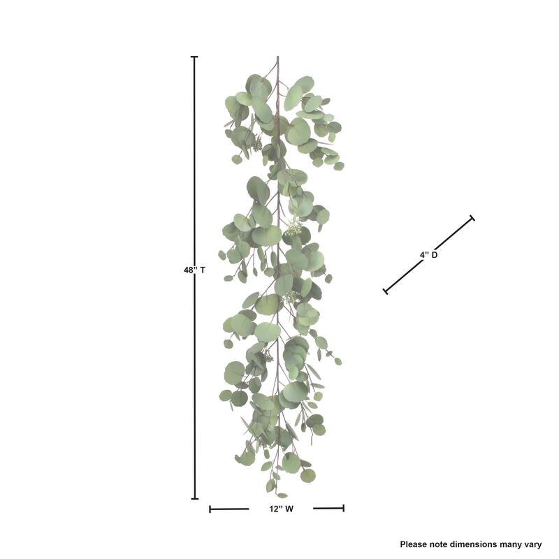 48" PE Silver Dollar Eucalyptus Garland