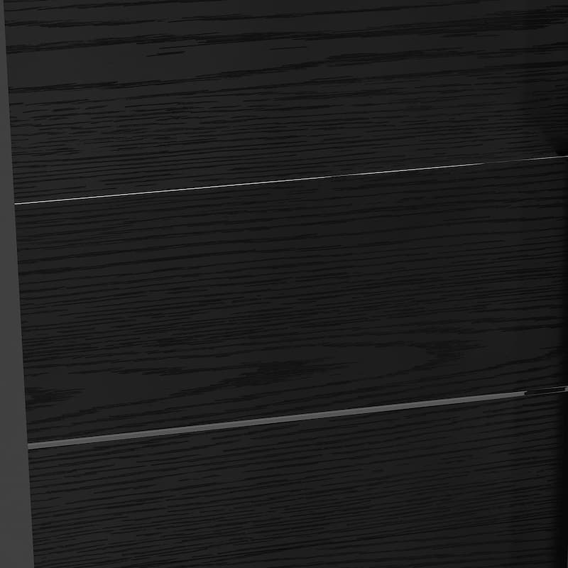 Modern Black Display Cabinet with Glass Doors, 75” Tall Curio Cabinet with Tempered Glass Shelves Bookshelves LED Light