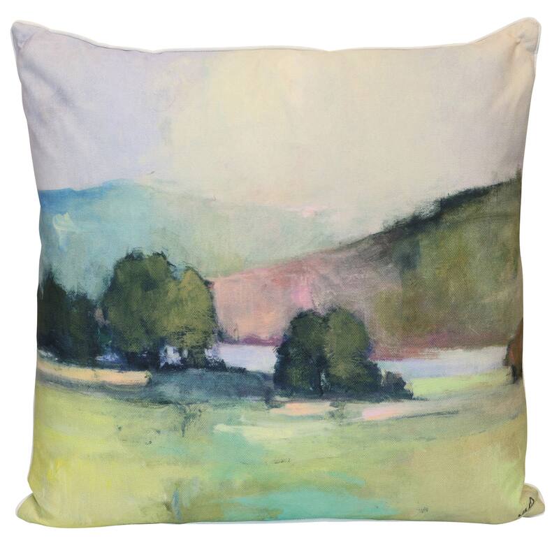 StyleCraft Tamara Day for StyleCraft Willow Grove Landscape Pillow - Multicolor - 24" x 24"