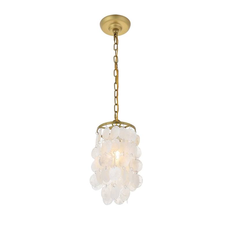 Selene 1 light Brass Pendant