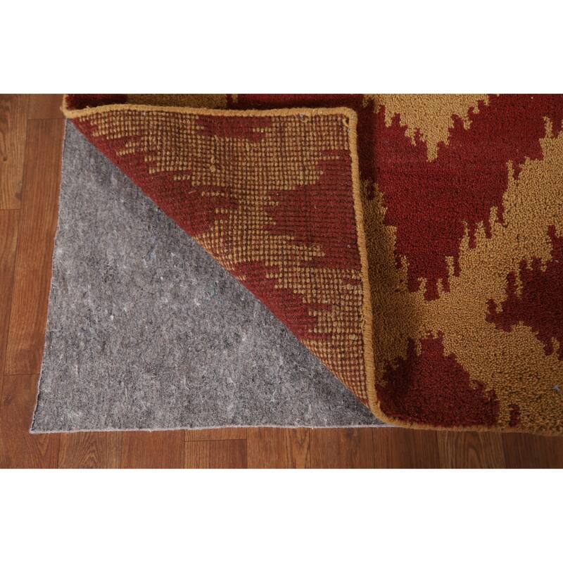 Hand Knotted Oriental 100% Wool Carpet Modern All-Over Yellow & Gold Gabbeh Area Rug - 7' 9'' X 5' 0''