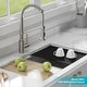 preview thumbnail 27 of 144, KRAUS Kore Workstation Undermount Stainless Steel Kitchen Sink 32" L x 19" W (sink KWU110-32 w/ KWD100-100MBL) - Stainless Steel with Black Garbage Disposal