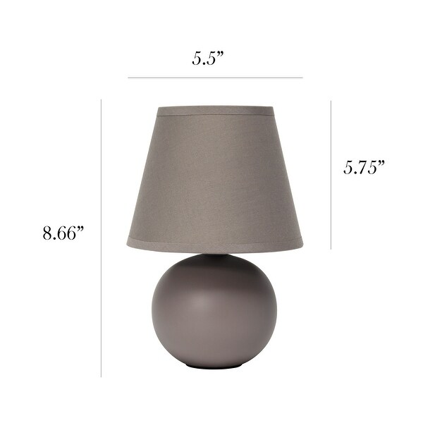 Porch & Den Clarence Mini Ceramic Globe Table Lamp - Bed Bath