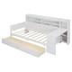 preview thumbnail 14 of 17, Multi-functional Twin Size Daybed Bed Frame with Study Desk Shelf and 2 Storage Drawer