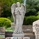 preview thumbnail 1 of 10, Light Grey Resin Praying Angel Garden Statue