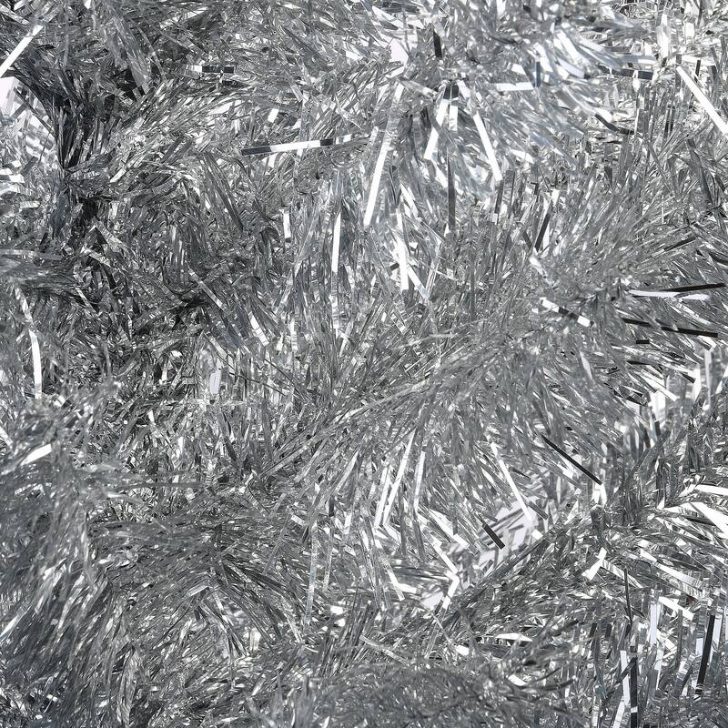 National Tree Company 6 ft. Silver Tinsel ree - 6 Foot