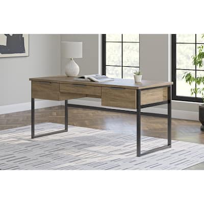 Signature Design by Ashley Montia Light Brown 67" Home Office Desk