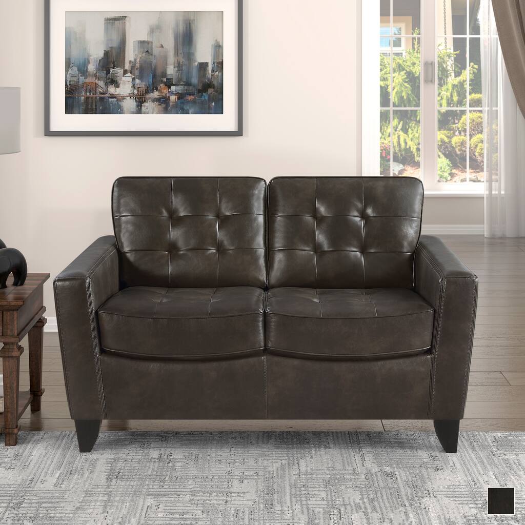 Freemont & Park Westie Faux Leather Living Room Loveseat