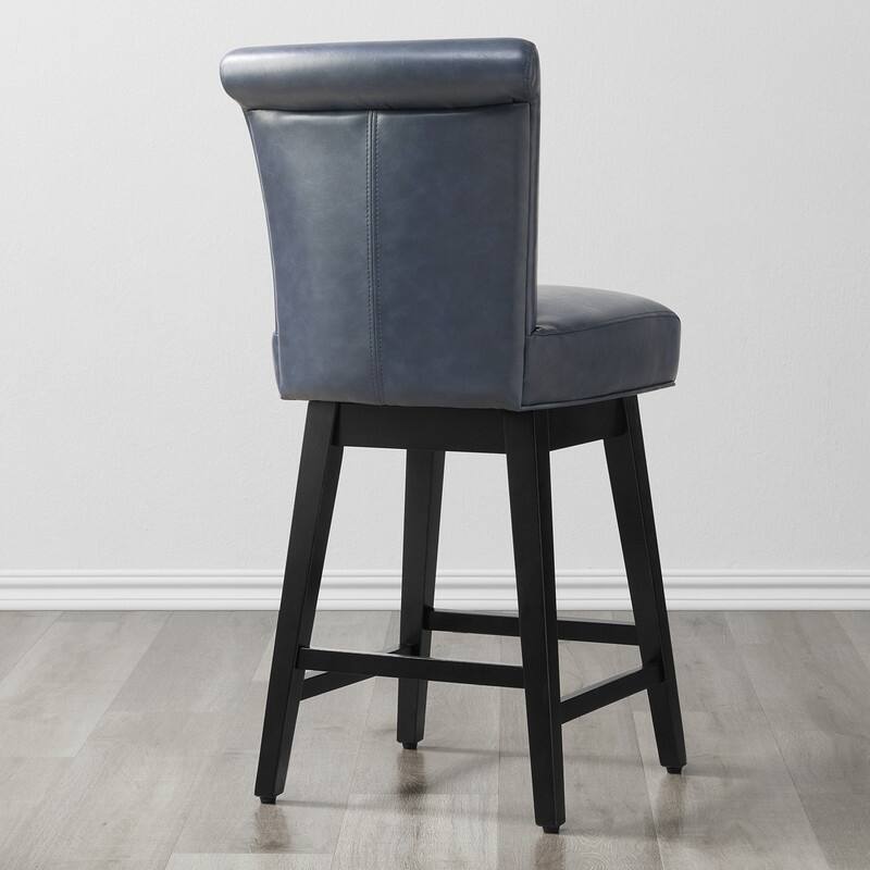 Spruce & Spring Noah Upholstered 26-inch Counter Height Swivel Barstool Set