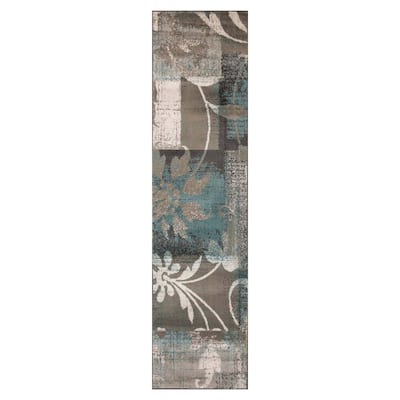 Superior Pastiche Contemporary Floral Patchwork Indoor Runner or Area Rug
