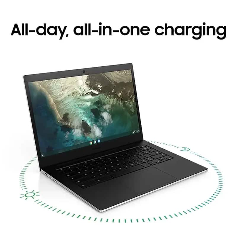 Samsung Galaxy Chromebook Go 14" LED Laptop - Intel Celeron- 4GB Memory - 128GB Storage (Silver)