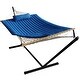 preview thumbnail 12 of 38, VEIKOUS 12 ft. Quilted 2-Person Hammock with Stand and Detachable Pillow