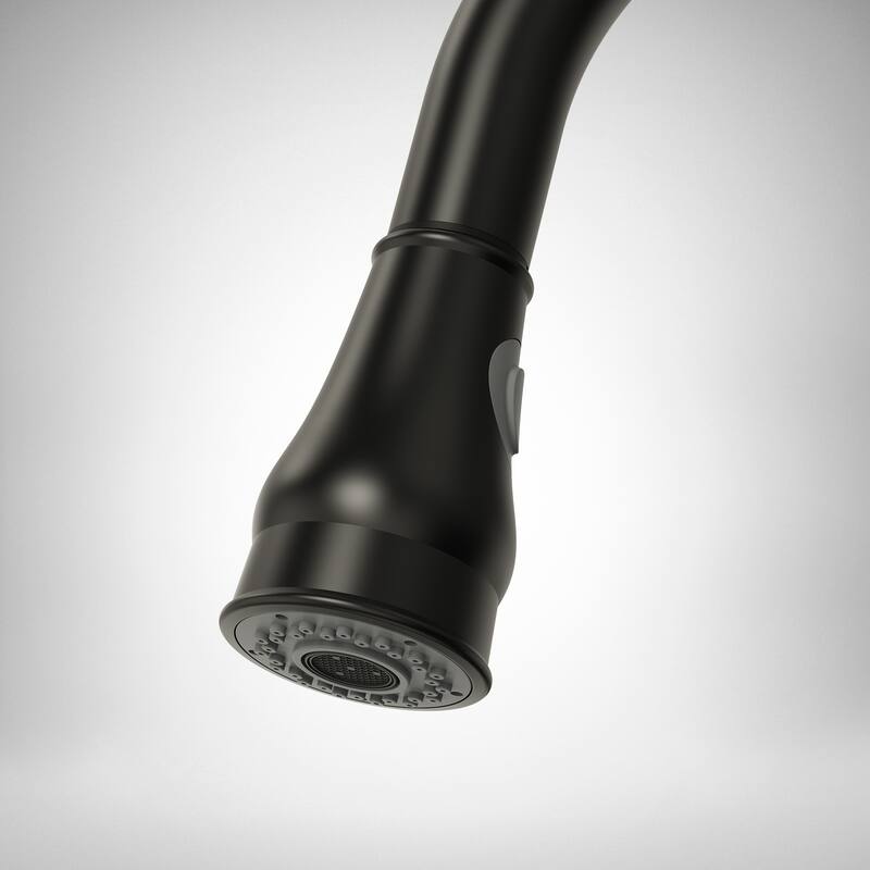 Single Handle Pull Down Sprayer Hot and Cold Kitchen Faucet 360° Spout Swivel with Deckplate