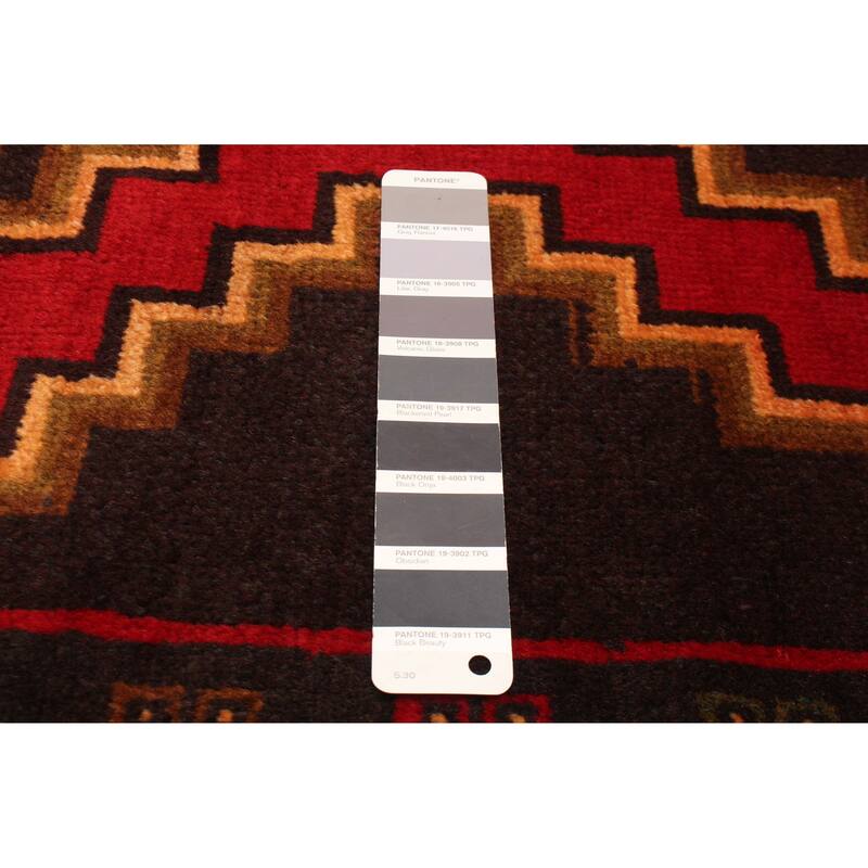 ECARPETGALLERY Hand-knotted Baluch Dark Grey Wool Rug - 3'4 x 5'10