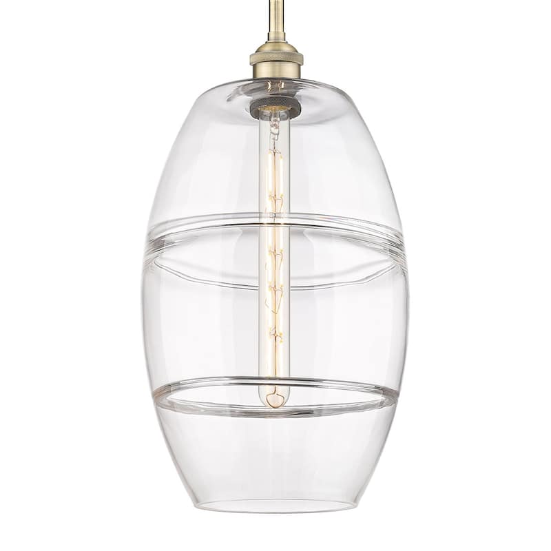 Innovations Lighting 616-1S 18 10 Vaz Pendant Vaz 10" Wide Mini - Antique Brass / Clear
