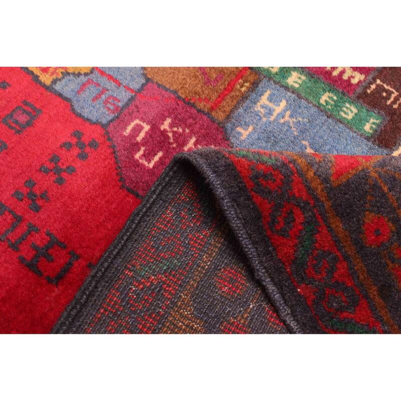 ECARPETGALLERY Hand-knotted Teimani Red Wool Rug - 3'8 x 6'8