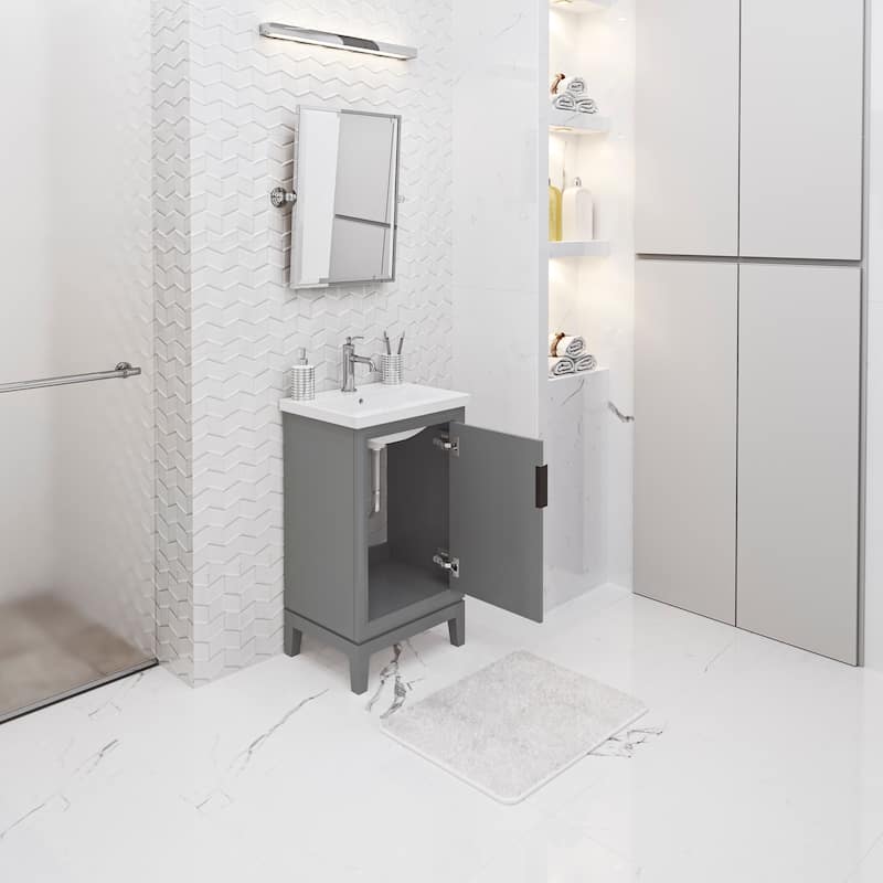Elsa 20 In. Ceramic Sink Top Vanity with Single Faucet