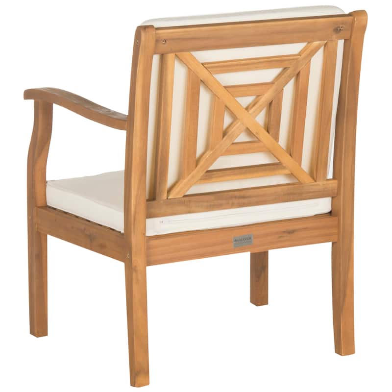 SAFAVIEH Outdoor Hazbie Acacia Wood 5-Piece Patio Set - 26W x 32D x 25H