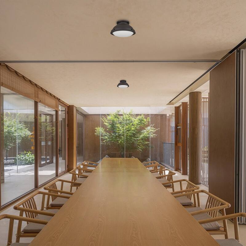 Halo 1-Light 11" Dark Bronze Flush Mount Ceiling Light