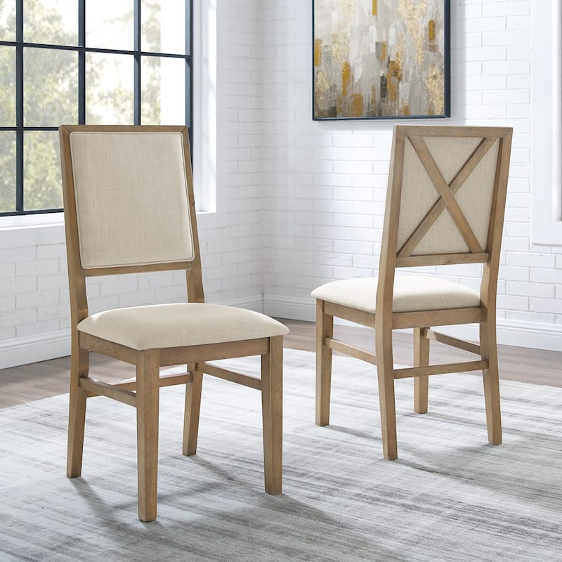 Joanna 2Pc Upholstered Back Chair Set - 18.25 "W x 21 "D x 39.88 "H