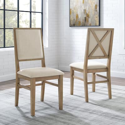 Joanna 2Pc Upholstered Back Chair Set - 18.25 "W x 21 "D x 39.88 "H