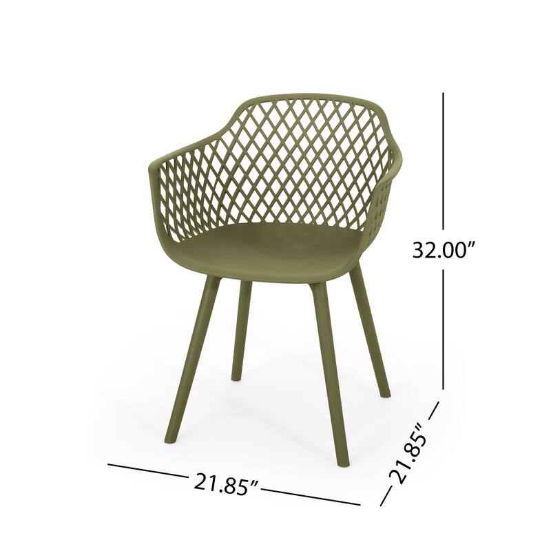 Christopher Knight Home Poppy Outdoor Modern Dining Chair (Set of 2)