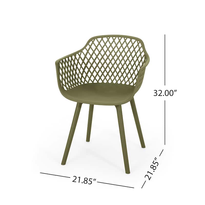 Poppy Outdoor Modern Dining Chair (Set of 4) by Christopher Knight Home