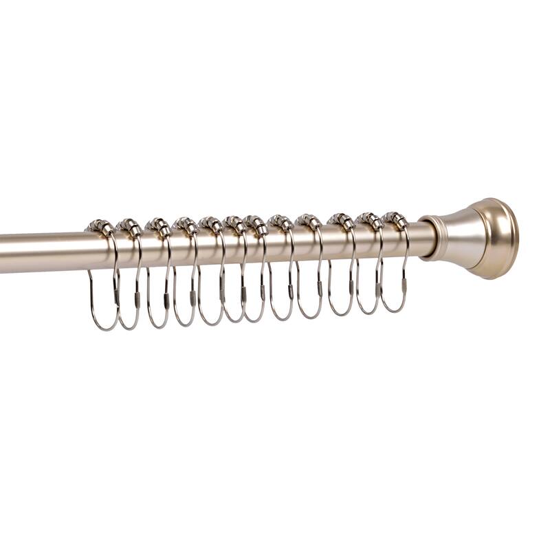 Utopia Alley Rust Resistant Shower Curtain Rings for Bathroom - Set of 12, Brushed Nickel - Brushed Nickel