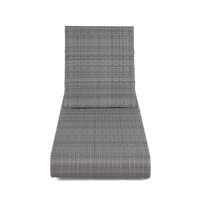 Christopher Knight Home- Angela PE Rattan Outdoor Chaise Lounge Set Of 2
