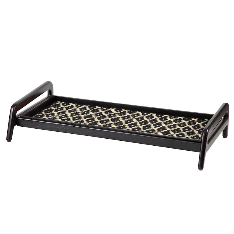 Jani Single-Tier Black Stand 3-Pair Rubber Boot Tray - Madagascar