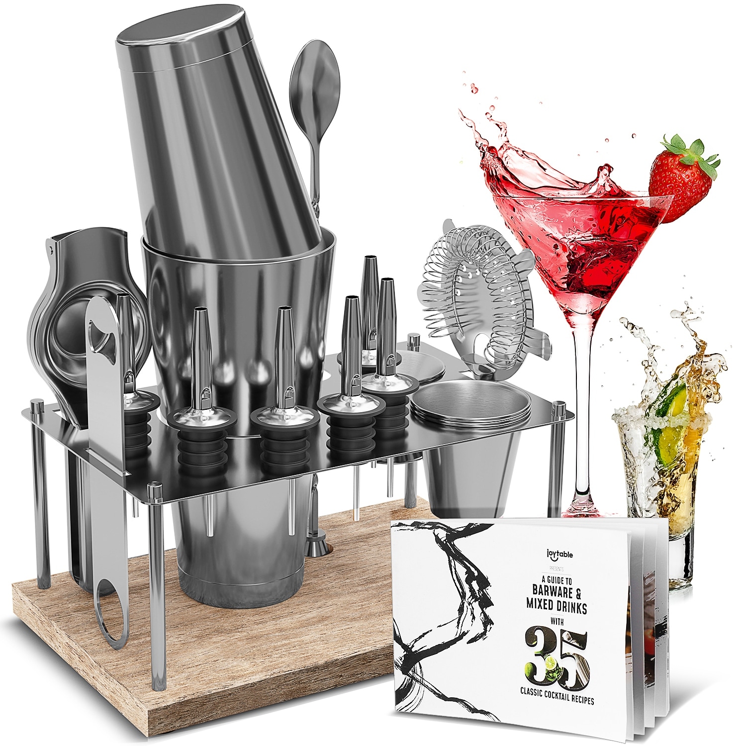 JoyTable Bartender Kit - Cocktail Set Kit - Bartender Drink Mixer Shaker Bar  Tool Set - On Sale - Bed Bath & Beyond - 30281688