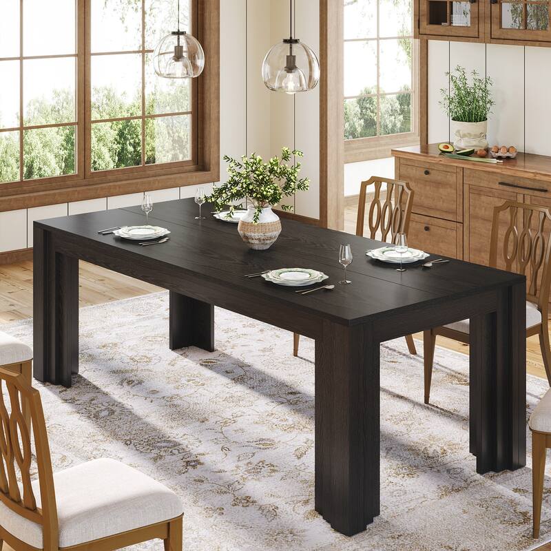63-Inch Rectangular Dining Table, Large Kitchen Table for 4-6 People