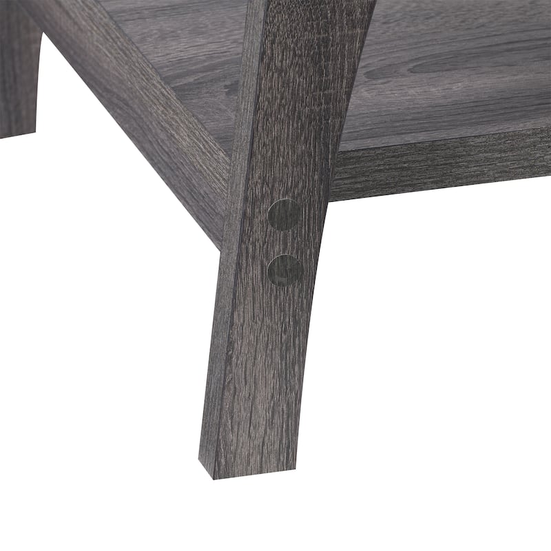 Hollywood Side Table with Lower Shelf