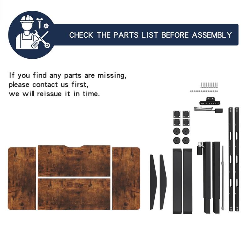 Rossetta 55" Electric Height Adjustable Standing Desk with Double Beam Single Motor