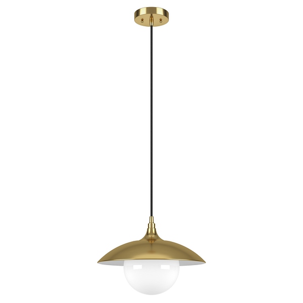 Alvia 14.5 Wide Pendant with Metal Glass Shade 14.5 Wide On Sale Bed Bath Beyond 23142078