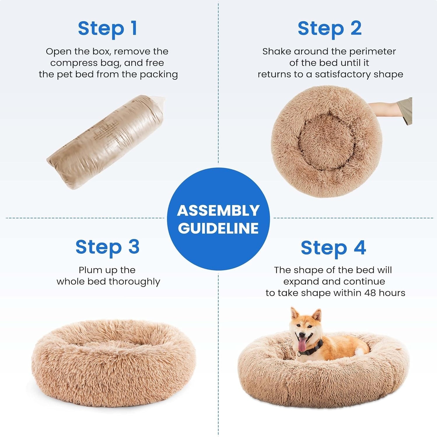 48 round dog bed outlet