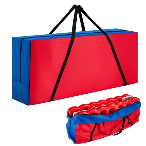 slide 2 of 11, Costway Giant 4 in A Row Storage Bag Carrying Bag for Jumbo 4-to-Score - See Details Blue + Red - See Details