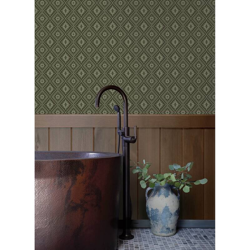 Camp Blanket Green Wallpaper