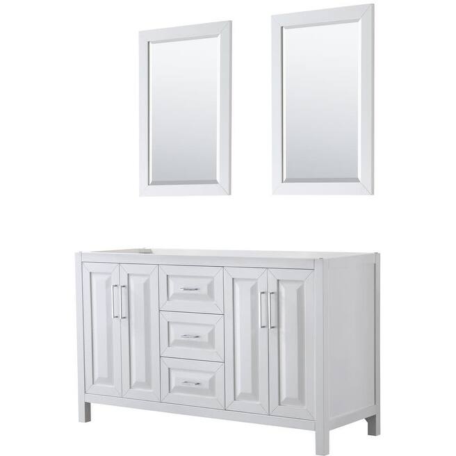 Wyndham Collection Daria 59" Double Free Standing Vanity Cabinet -