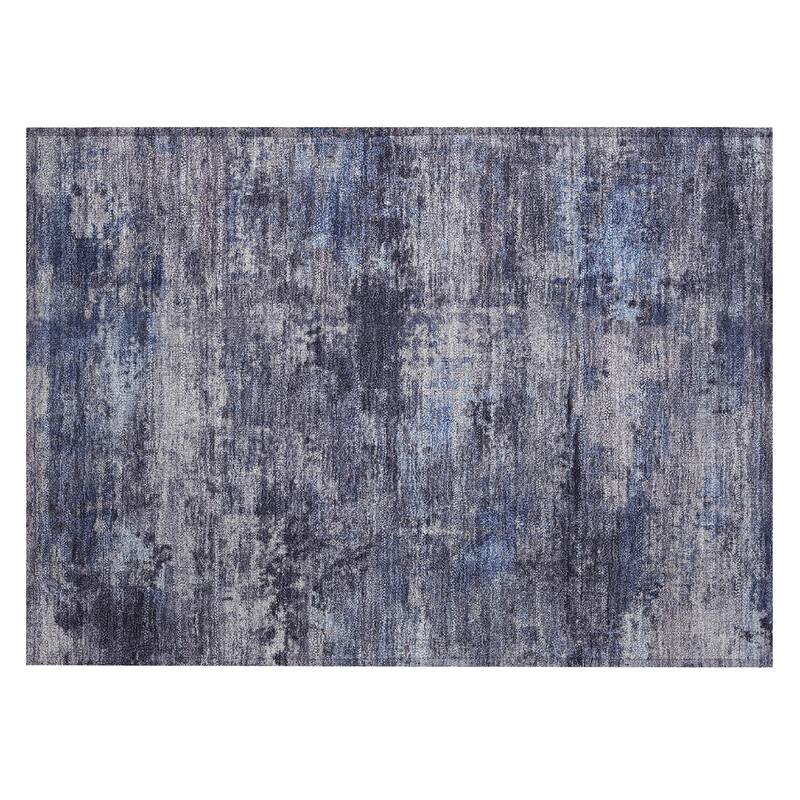 Machine Washable Indoor/ Outdoor Modern Solid Chantille Rug