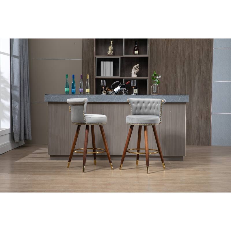 Swivel Counter Height Bar Stools Set of 2