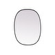 preview thumbnail 1 of 8, Elegant Lighting MR2B2736 Brynn 27" W x 36" H Modern Oval Bathroom Black