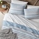 preview thumbnail 2 of 11, Nautica Jettison Horizontal Stripes Reversible Cotton Quilt (Blue, 3 Piece Set)