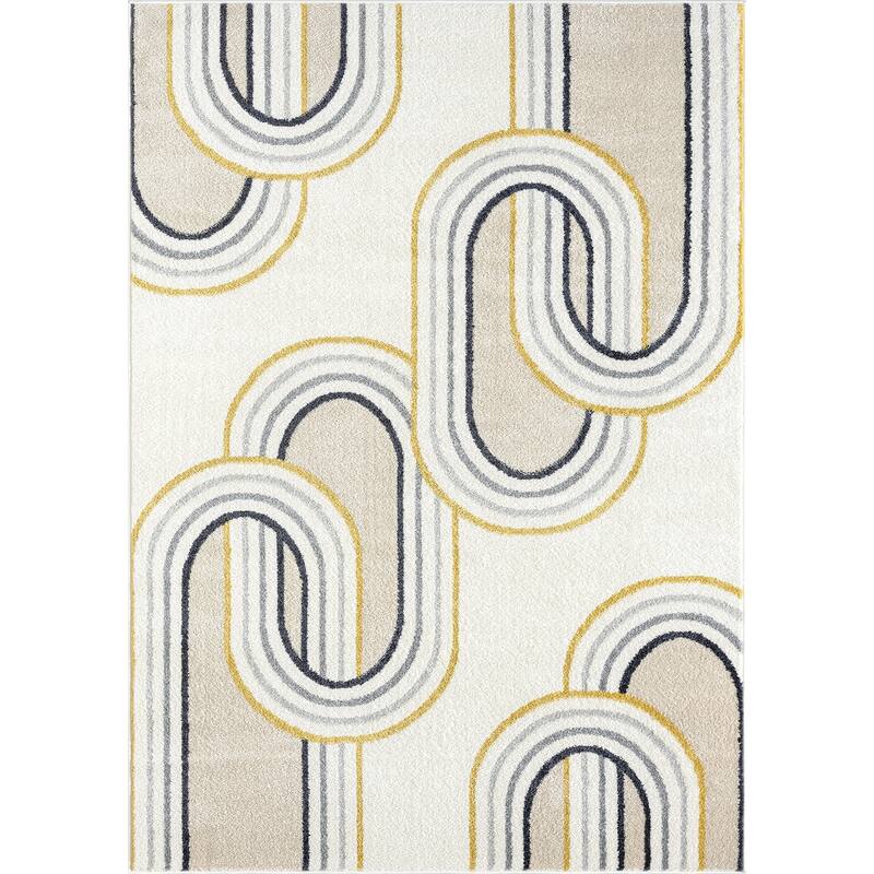 Abani Rugs Deco DEC190A Modern Links Area Rug