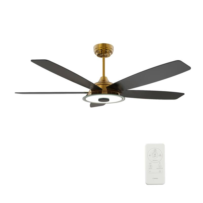 CARRO Harley 52" 5-Blade Smart Ceiling Fan with Light and Remote-Downrod - N/A