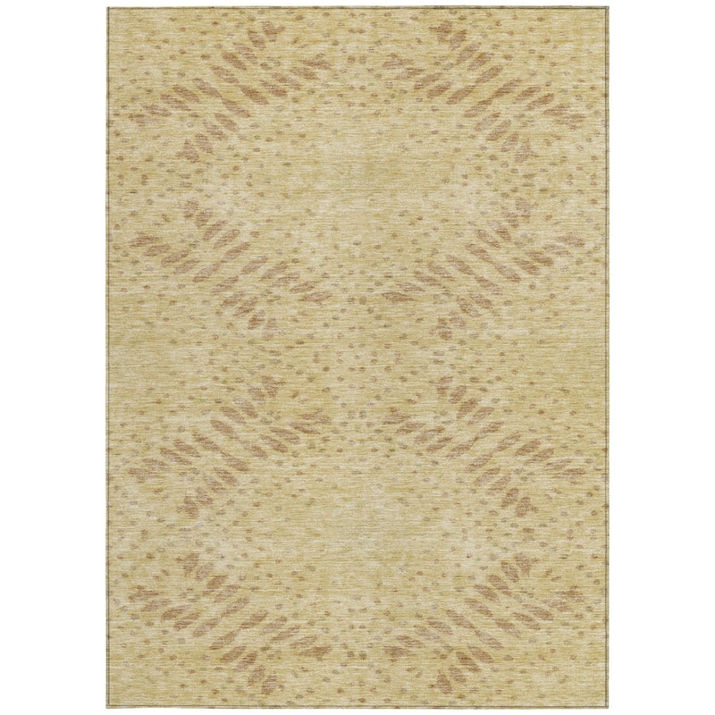 HomeRoots Floral Transitional Rectangle Outdoor Rug